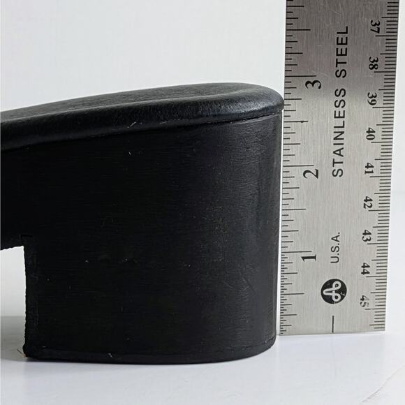 Intentionally Blank Clogs Womens EU 40 Black Mules Slip On Platform Chunky Wood - Picture 12 of 15